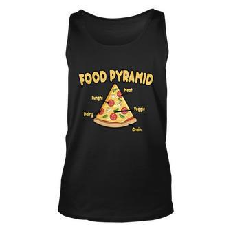 Pizza Food Pyramid Unisex Tank Top - Monsterry