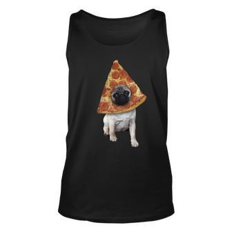 Pizza Pug Dog Tshirt Unisex Tank Top - Monsterry