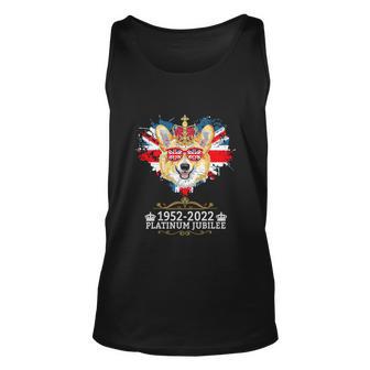 Platinum Jubilee 2022 Union Jack For 4Th Of July Jubilee Corgi Unisex Tank Top - Monsterry DE