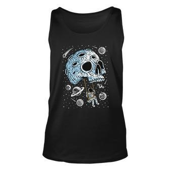 Playing Swing On Skull Planet Tshirt Unisex Tank Top - Monsterry