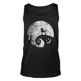 Poodle Dog And Moon Halloween Costume Dog Lover Funny Gifts Men Women Tank Top Graphic Print Unisex - Thegiftio UK