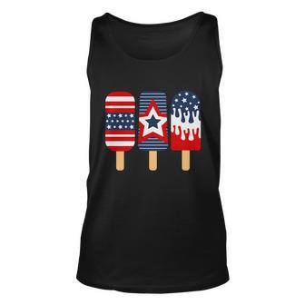 Popsicle Red White Blue American Graphic Plus Size Shirt For Men Women Family Unisex Tank Top - Monsterry AU