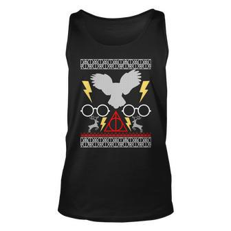 Potter Ugly Christmas Sweater Lighting Unisex Tank Top - Monsterry AU