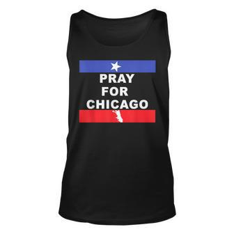 Pray For Chicago Encouragement Distressed Unisex Tank Top - Seseable