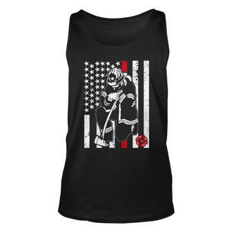 Praying Firefighter Thin Red Line Tshirt Unisex Tank Top - Monsterry
