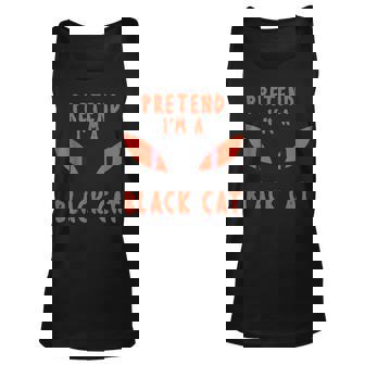 Pretend Im A Black Cat Funny Halloween Costume Men Women Tank Top Graphic Print Unisex - Thegiftio