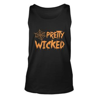 Pretty Wicked Funny Halloween Quote V2 Unisex Tank Top - Monsterry CA