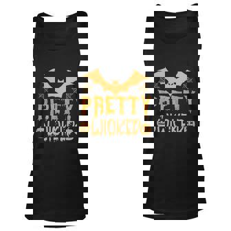 Pretty Wicked Halloween Quote V3 Unisex Tank Top - Thegiftio