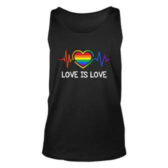 Pride Month Lgbt Gay Pride Heartbeat Lesbian Gays Graphic Design Printed Casual Daily Basic Unisex Tank Top - Thegiftio UK