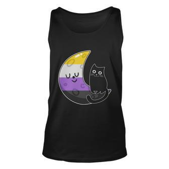 Pride Month Nonbinary Moon Space Cat Lgbt Unisex Tank Top - Monsterry CA