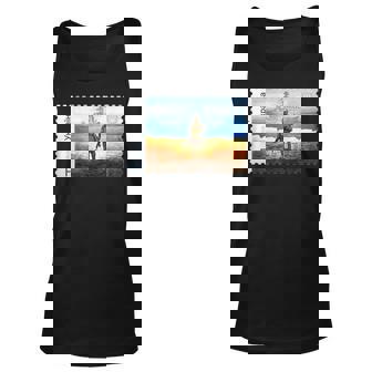 Pride Postage Stamp Ukrainian Flag Vintage Men Women Tank Top Graphic Print Unisex - Thegiftio