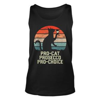 Pro-Cat Prosecco Pro Choice Scotus Defend Roe Funny Meme Unisex Tank Top - Seseable