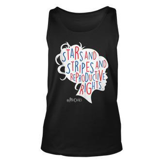 Pro Choice Af Reproductive Rights Messy Bun Us Flag 4Th July V2 Unisex Tank Top - Seseable