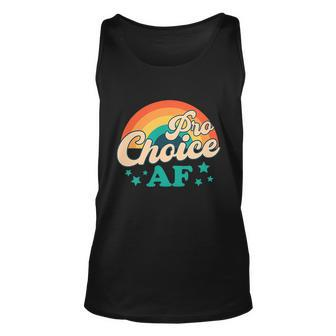 Pro Choice Af Reproductive Rights Rainbow Vintage Unisex Tank Top - Monsterry