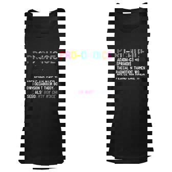Pro Choice Definition Feminist Rights My Body My Choice Graphic Design Printed Casual Daily Basic V2 Unisex Tank Top - Thegiftio