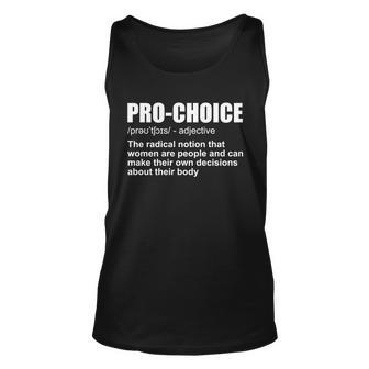 Pro Choice Definition V2 Unisex Tank Top - Monsterry