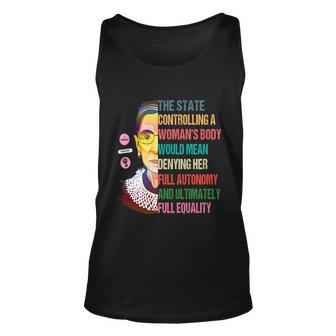 Pro Choice Feminist Ruth Bader Ginsburg Rbg Feminism Reproductive Rights Unisex Tank Top - Monsterry DE