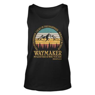 Promise Keeper Waymaker Isaiah Forest Mountains Unisex Tank Top - Monsterry AU