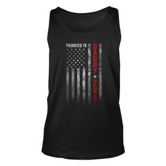 Promoted To Daddy Est 2023 First Time Fathers Day New Daddy Men Women Tank Top Graphic Print Unisex - Thegiftio UK