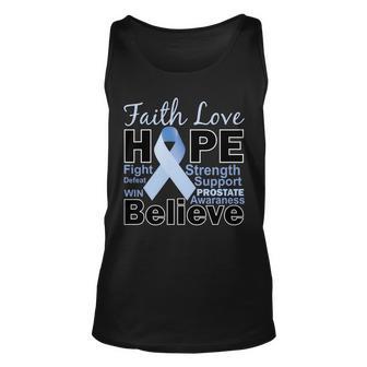 Prostate Cancer Awareness Faith Hope Unisex Tank Top - Monsterry CA