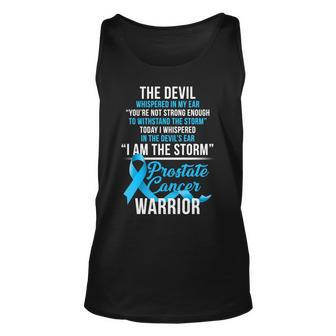 Prostate Cancer Warrior I Am The Storm Unisex Tank Top - Monsterry AU