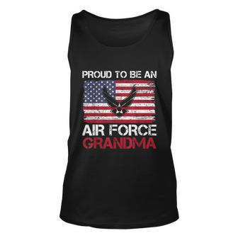 Proud Air Force Grandma Funny American Flag Unisex Tank Top - Monsterry CA