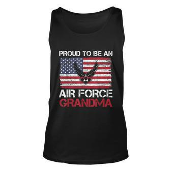 Proud Air Force Grandma Funny American Flag V2 Unisex Tank Top - Monsterry