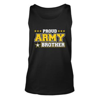 Proud Army Brother Gift Us Military Brother Family Graphic Design Printed Casual Daily Basic Unisex Tank Top - Thegiftio UK