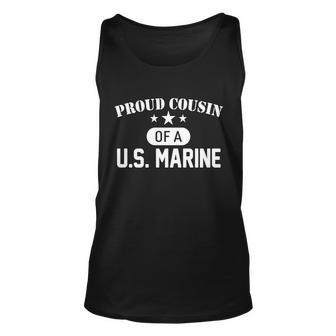 Proud Cousin Of A Us Marine Unisex Tank Top - Monsterry