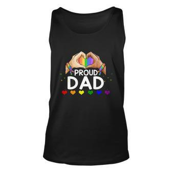 Proud Dad Lgbt Flag Gay Lesbian Pride Parades Rainbow Funny Gift Unisex Tank Top - Monsterry AU