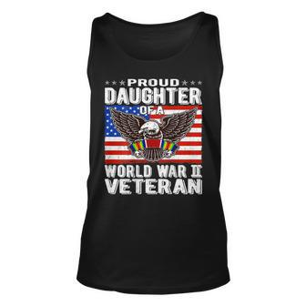 Proud Daughter Of World War 2 Veteran - Patriotic Ww2 Family Men Women Tank Top Graphic Print Unisex - Thegiftio UK