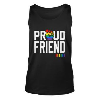 Proud Friend Gay Pride Month Lgbtq Unisex Tank Top - Thegiftio UK