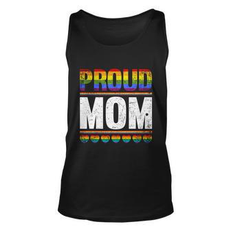 Proud Lesbian Mom Queer Mothers Day Gift Rainbow Flag Lgbt Gift Unisex Tank Top - Monsterry UK