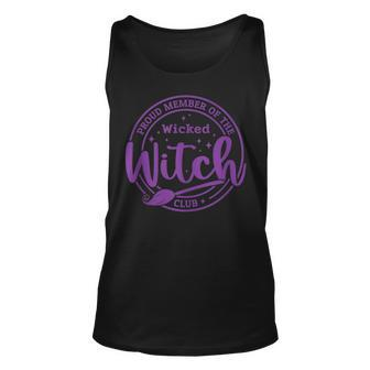 Proud Member Of The Wicked Witch Club Spooky Witch Halloween Unisex Tank Top - Seseable
