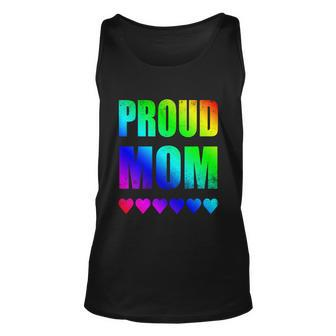 Proud Mom Gay Lesbian Lgbtq Pride Rainbow Mothers Day Gift V2 Unisex Tank Top - Monsterry UK