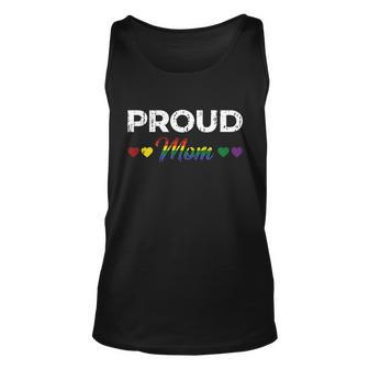 Proud Mom Gay Lesbian Lgbtq Pride Rainbow Mothers Day Gift V3 Unisex Tank Top - Monsterry CA