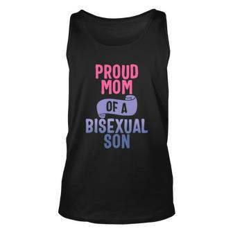 Proud Mom Of A Bisexual Son Lgbtgiftq Bi Pride Proud Ally Gift Unisex Tank Top - Monsterry