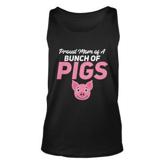 Proud Mom Of A Bunch Of Pigs Family Pig Owner Fun Pig Mom Gift Graphic Design Printed Casual Daily Basic Unisex Tank Top - Thegiftio UK