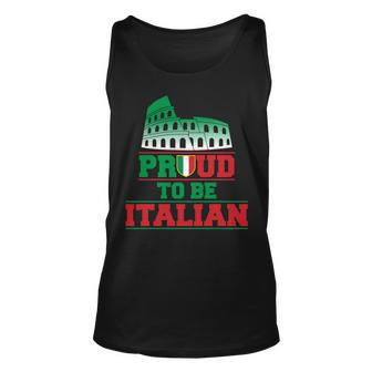 Proud To Be Italian - Italia Design - Italy Flag Sweatshirt Men Women Tank Top Graphic Print Unisex - Thegiftio UK