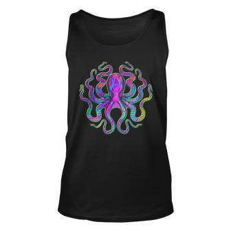 Psychedelic Octopus Tshirt Unisex Tank Top - Monsterry