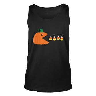 Pumpkin Candy Halloween Quote Unisex Tank Top - Monsterry