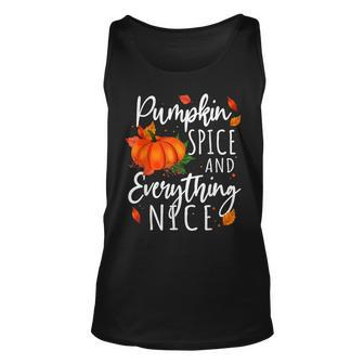 Pumpkin Spice And Everything Nice Thanksgiving Fall Autumn Unisex Tank Top - Thegiftio UK