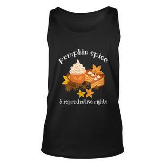 Pumpkin Spice And Reproductive Rights Fall Coffee Feminist Gift Unisex Tank Top - Thegiftio UK