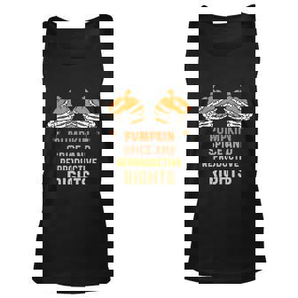 Pumpkin Spice And Reproductive Rights Fall Feminist Choice Gift V8 Unisex Tank Top - Thegiftio UK