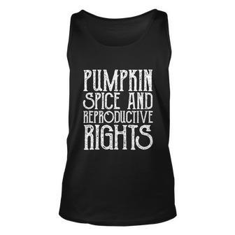 Pumpkin Spice And Reproductive Rights Vintage Feminist Gift Unisex Tank Top - Monsterry