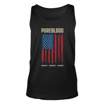 Pureblood American Flag Pure Blooded Patriot Unisex Tank Top - Monsterry