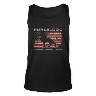 Pureblood Movement Pureblood Medical Freedom Lion Usa Flag Tshirt V2 Unisex Tank Top - Monsterry DE