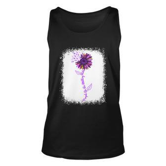 Purple Up Military Child Sunflower Leopard Bleached Unisex Tank Top - Monsterry UK