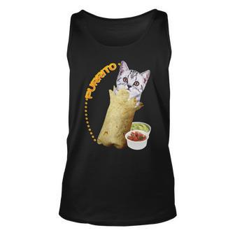 Purrito Cat In A Burrito Unisex Tank Top - Monsterry CA
