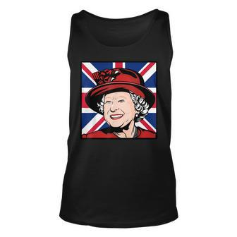 Queen Elizabeths Ii British Crown Majesty Queen Elizabeths Men Women Tank Top Graphic Print Unisex - Thegiftio UK